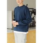 Round-neck Layered-hem Sweatshirt