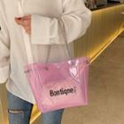 Translucent Lettering Crossbody Bag
