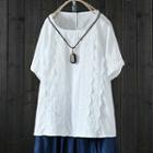 Eyelet Lace Short-sleeve T-shirt