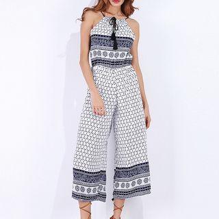 Printed Strappy Jumpsuit