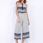Printed Strappy Jumpsuit