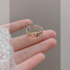 Heart Open Ring J636 - Silver - One Size