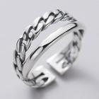 Chain Layered Open Ring S925 Sterling Silver Open Ring - One Size