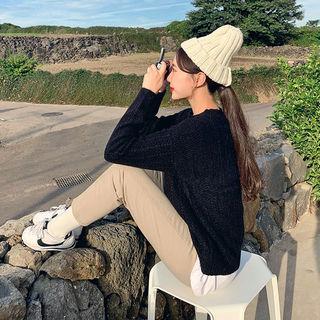 Crewneck Herringbone Sweater