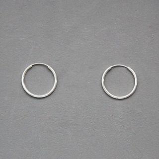 Silver Hoop Earrings Silver - One Size