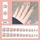 Print Faux Nail Tips R334 - Nude - One Size