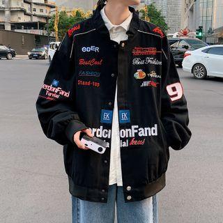 Long Sleeve Embroidered Cargo Jacket