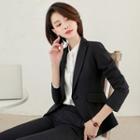 Plain Blazer / Mini Pencil Skirt / Dress Pants / Blouse / Set
