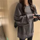 Plain Sweatshirt Dark Gray - One Size