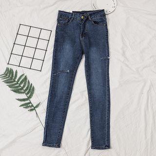 Ripped Slim-cut Jeans