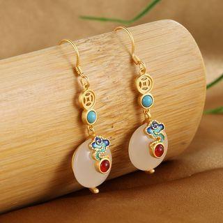 Cloud Gemstone Sterling Silver Dangle Earring