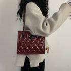 Patent Quilted Crossbody Bag