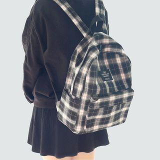 Retro Canvas Plaid Backpack