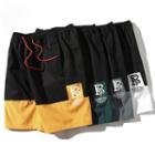 Two-tone Lettering Shorts