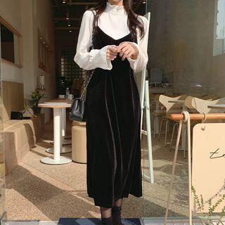 Long-sleeve Top / Spaghetti Strap Dress