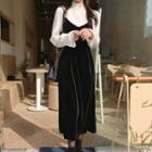 Long-sleeve Top / Spaghetti Strap Dress