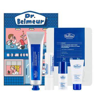 The Face Shop - Dr. Belmeur Winter Solution Kit (limited Edition): Advanced Cica Recovery Hand Cream 60ml + Serum 10ml + Cream 12ml + Daily Repair Moisturizing Lip Balm 4g + Hyaluronic Mask 1pc 5pcs