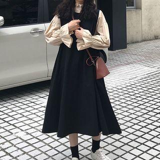 Balloon-sleeve Shirt / A-line Jumper Dress