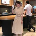 Short-sleeve Tie-waist Midi T-shirt Dress