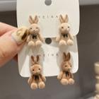 Flannel Rabbit Earring