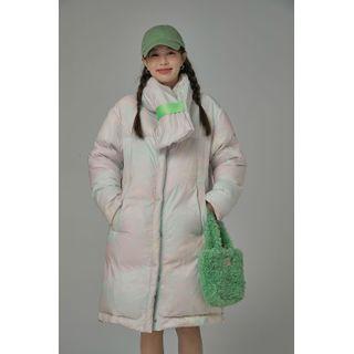 [no One Else] Puffer Coat With Scarf Pink - One Size