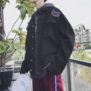 Embroidery Applique Buttoned Jacket