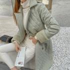 Belted Quilted Trench Coat