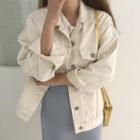 Buttoned Denim Jacket Off-white - One Size