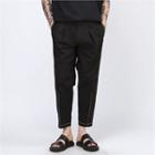 Stitched-trim Cropped Tapered Pants