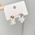 Faux Pearl Flower Dangle Earring 1 Pair - Stud Earring - One Size