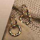 Geometric Drop Earring 1 Pair - Gold - One Size