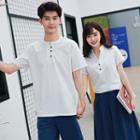 Couple Matching Set: Short-sleeve T-shirt + Shorts / Set: Short-sleeve T-shirt + Midi Skirt