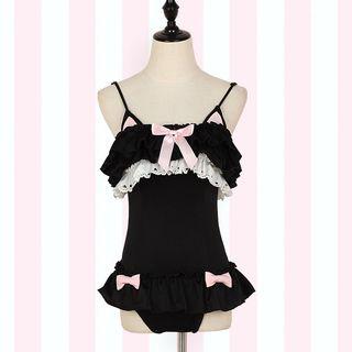 Bow Detail Frilled Swimsuit