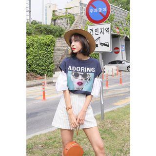 Tie-sleeve Printed Top