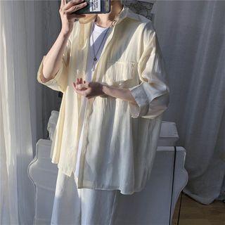 3/4-sleeve Iridescent Shirt