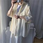 3/4-sleeve Iridescent Shirt