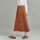 Corduroy A-line Maxi Skirt