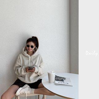 Fleece-lined M Lange Hoodie Oatmeal - One Size
