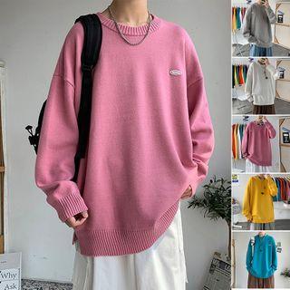 Label Embroidered Sweater