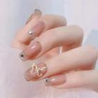 Rhinestone Butterfly Nail Tips