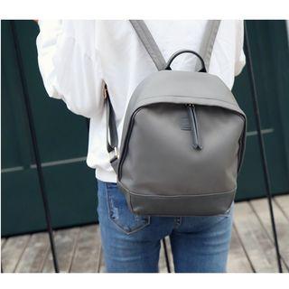 Set: Plain Backpack + Drawstring Bucket Bag