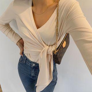 Self-tie Slim-fit T-shirt