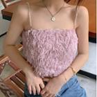Furry Cropped Camisole Top
