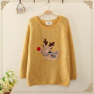 Deer Applique Sweater