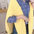 Loose-fit Colored Rib-knit Cardigan
