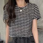 Short-sleeve Striped T-shirt / T-shirt Dress