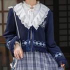 Lace Collar Bell-sleeve Jacket