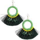 Acrylic Hook Fringed Dangle Earring