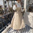 Two-ton Maxi Hoodie Dress Light Beige - One Size