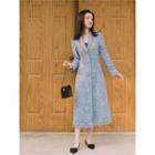 Button Long Tweed Coat